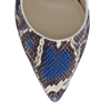 Pantofi Eleganti Dama Candy Snake Skin Blue F5